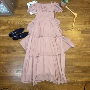 Dress Forum Pale Pink Ruffle Tiered Maxi Dress